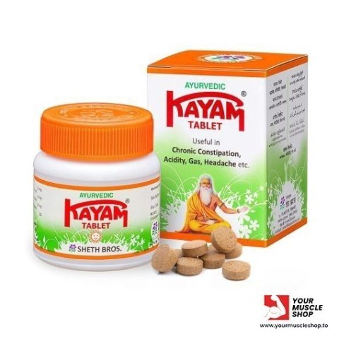 AYURVEDIC KAYAM TABLETS CHRONIC CONSTIPATION ACIDITY GAS HEADACE 30 TABLETS – SHETH BROS 10 480x480